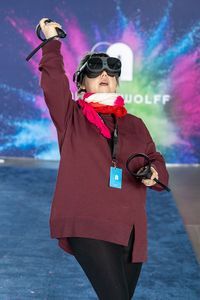 Eventfotografie Businessevent Frau mit VR-Brille